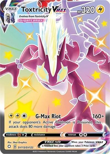 Toxtricity Vmax Shining Carta Pokémon Original +regalos