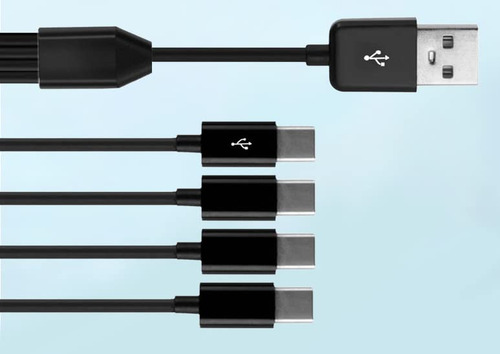 Cable Micro Usb Halokny, Cable De Carga 4 En 1, Usb 2.0 A F