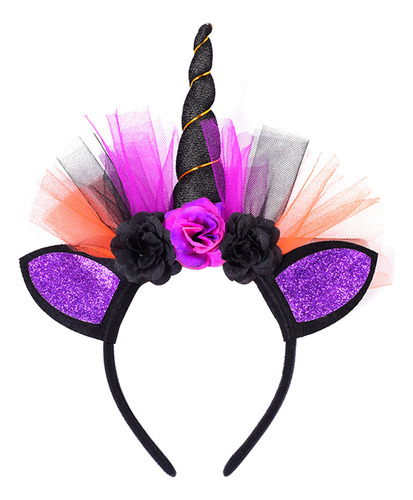 Diademas Brillantes De Unicornio Para Halloween, Adorno Led