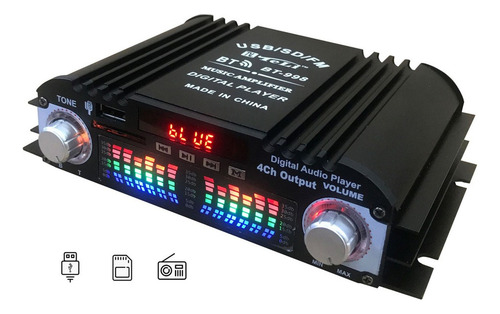 J Receptor De Coche Radio Set Theater Bt5.0 12 Estéreo Con