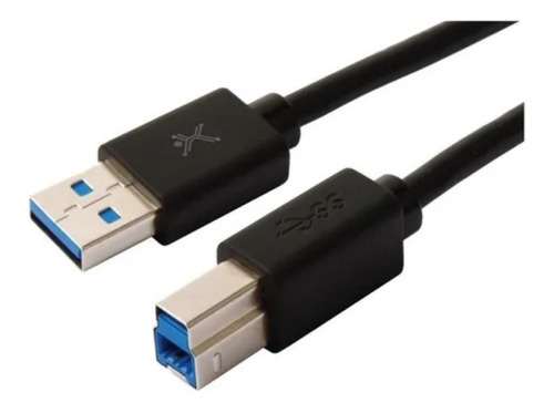 Cable USB 3.0 PARA IMPRESORA tipo A Macho-B Macho de 1 metro de largo en  negro 10.01.0801-BK