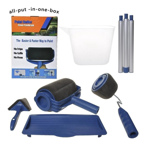 Imagen 3 de 6 de Rodillo Rellenable Para Pintar Paint Runner Kit 8 Accesorios