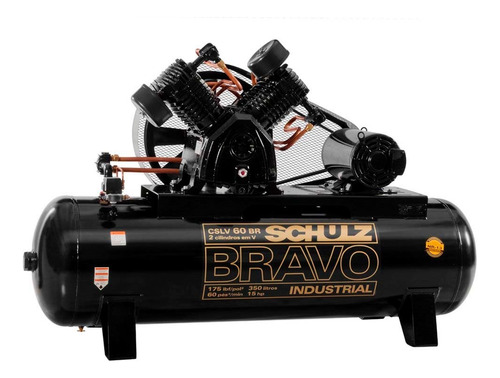 Compressor De Ar Schulz Bravo Cslv60/350 60 Pés 220v/380v Motor Aberto 924.3471-0