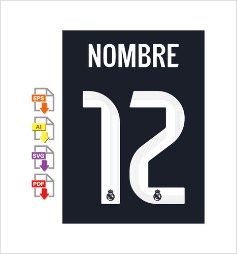 Tipografía Real Madrid 2025-2026 Archivo Ttf / Otf, Ai, Eps.