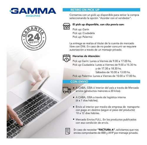 Imagen 2 de 6 de Sierra Sin Fin De Banco 250w Gamma G121ar