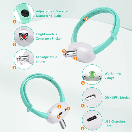 Collar Puntero Láser Juguete Divertido Gato Inteligente Usb