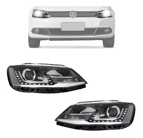 Par Farol Com Led Jetta 2011 2012 2013 2014  