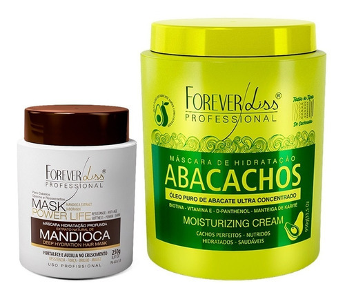 Forever Liss Máscara Abacachos + Máscara Mandioca 250g