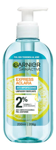 Gel De Limpieza Garnier Express Anti Imperfecciones 200ml Piel Con Tendencia Al Acné Día/noche