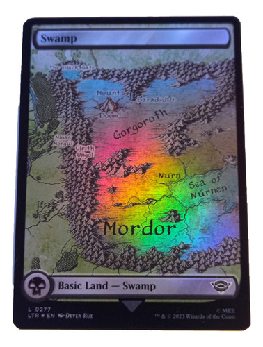Carta Magic Lord Of The Rings Swamp Land (foil) Mtg Lotr