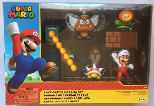 Super Mario Lava Castle Diorama Set