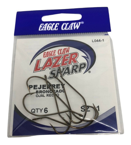 Anzuelos Eagle Claw L044 N1 Pesca Pejerrey X6u Lazer Sharp
