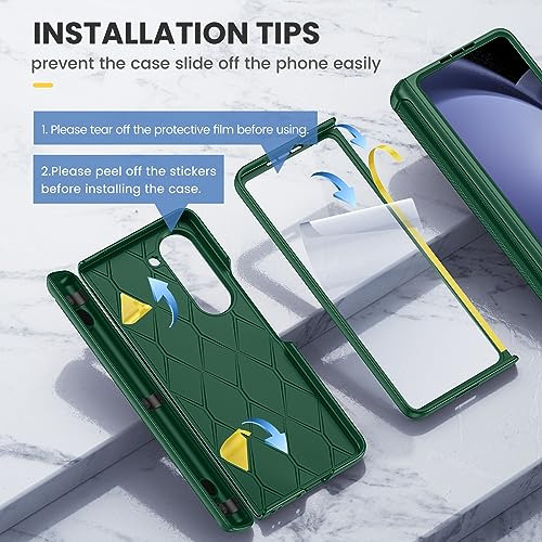Funda Con Bisagra Para Samsung Z Fold 5 Verde