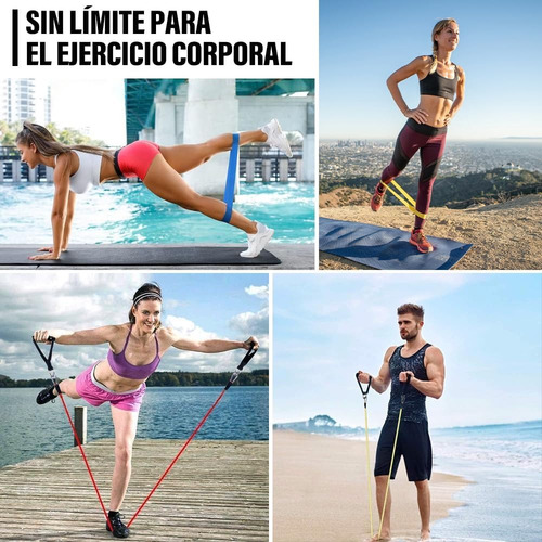 Set De Bandas Elásticas Para Ejercicio Con Anclaje Y Asas
