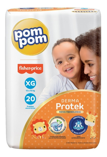 Fraldas Pom Pom Protek Proteção de Mãe XG