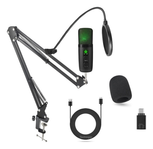 Kit De Microfono Condensador Profesional Bm-501 Usb Para Pc