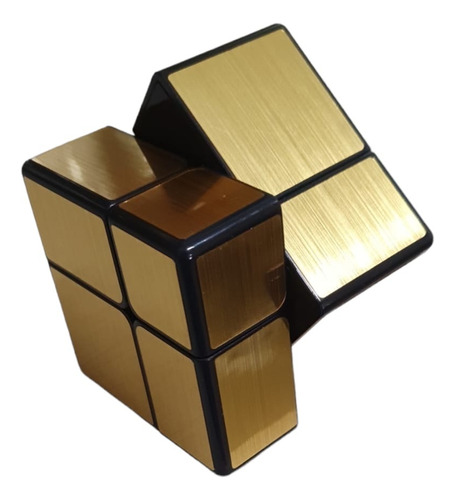 Cubo Rubik Magico Qiyi 2x2 Mirror Espejado Dorado. Speedcube