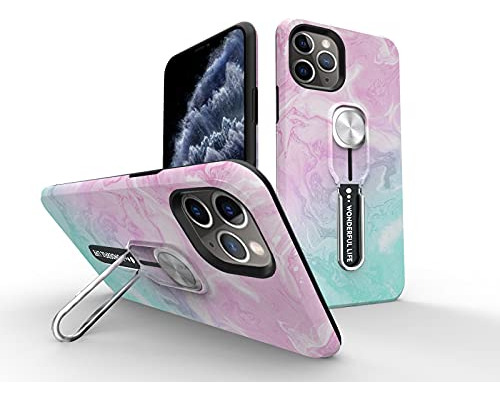 Ponnky iPhone 12 Pro Max Case Con Kickstand, Finger Yjnhz