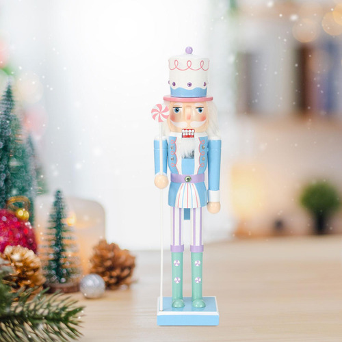 Adornos De Cascanueces De Madera, Figuritas De Azul 25cm
