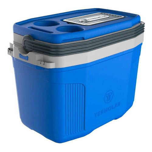 Imagem 1 de 5 de Caixa Térmica Suv 20 Litros Cooler Termolar Azul E Cinza