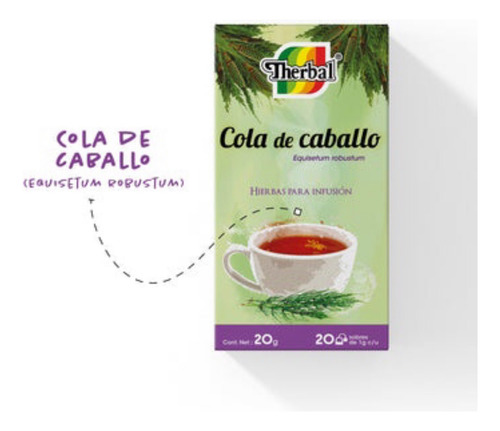 Te Cola De Caballo Therbal 3 Paq De 20 Sobres C/u