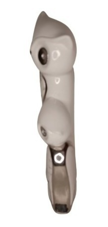 Imagen 3 de 4 de Figura Búho Blanco Plateado