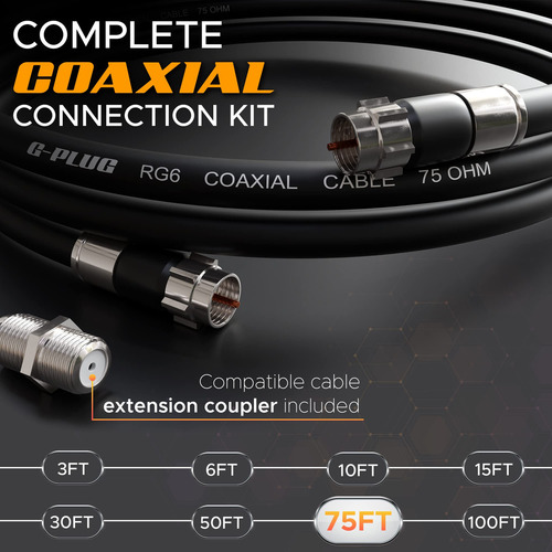 Cable Coaxial G-plug Color Negro