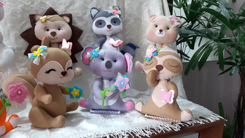 Kit Bosque Encantado Em Feltro (kit Com 15 Personagens)