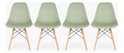 Pack 4 Sillas Comedor Eames Dsw Menta Form