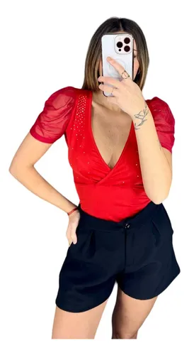Body rojo mujer sale