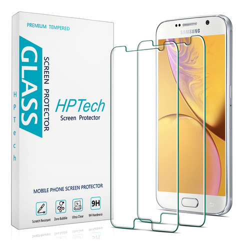Hptech 2 Protector Pantalla Vidrio Templado Para Samsung S6