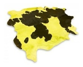 Imagen 3 de 10 de Alfombra Cuero De Vaca Teñido Con Pelo Tamaño M