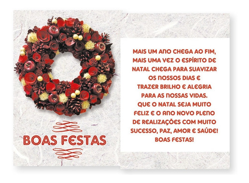 Imagem 1 de 10 de 50 Cartões De Natal Popular + Envelopes -10 Modelos Sortidos