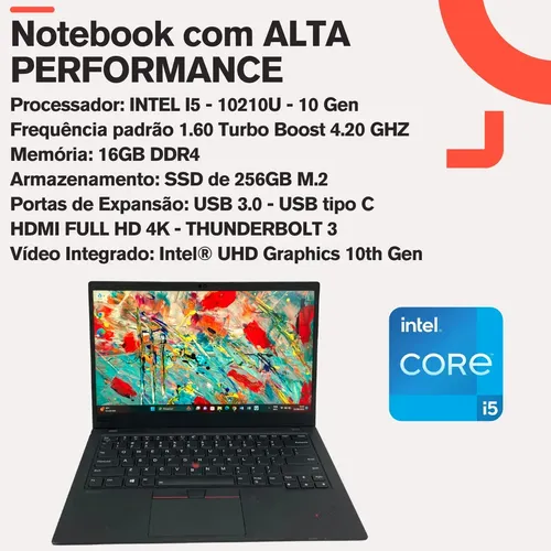 Notebook Lenovo Thinkpad X1 Carbon G8 I5 16gb Touch Full Hd