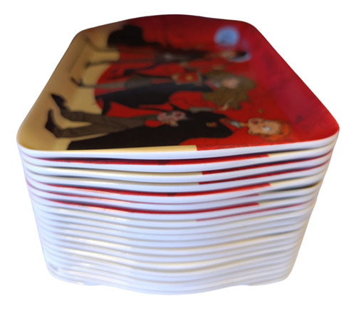 5 Pzs Charolas Rectangulares De Harry Potter Rojo