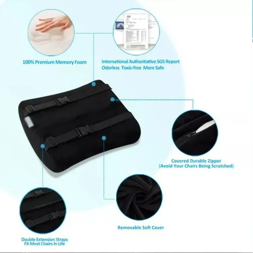 Cojín De Gel Y Almohada De Apoyo Lumbar Diseño Ergonómico