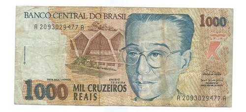 Brasil - C-238, 1.000 Cruzeiros Reais, 1993 Série 2093ª, Mbc