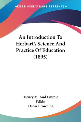 Libro An Introduction To Herbart's Science And Practice O...