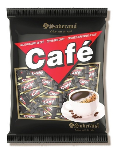 1 Pacote De Bala Dura Café - 500g - Soberana