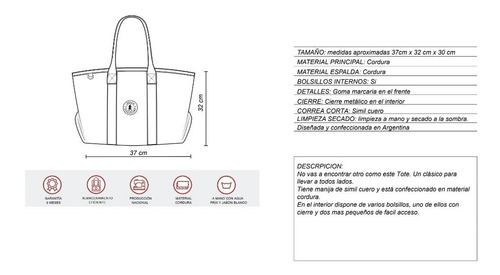 Imagen 10 de 10 de Tote Tero Original Xl Negro