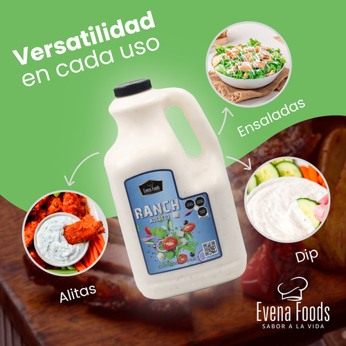 Aderezo Ranch Cremoso 3.8l Perfecto Para Ensaladas Y Dips