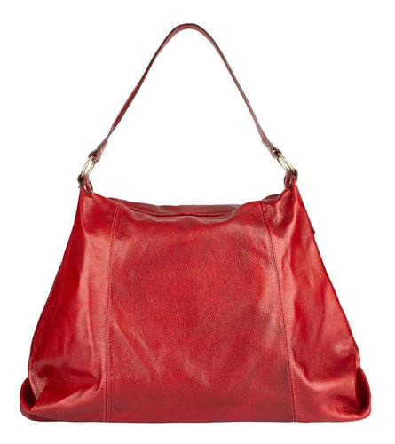 Bolsa Feminina De Couro Grande Cris Cor Vermelho