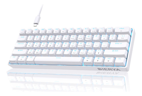 Dierya Teclado Mecanico 60%, Teclado Para Juegos Con Cable D