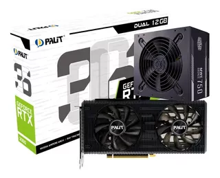 Placa De Video Nvidia Palit Rtx 3060 Dual 12gb + Fuente 750w