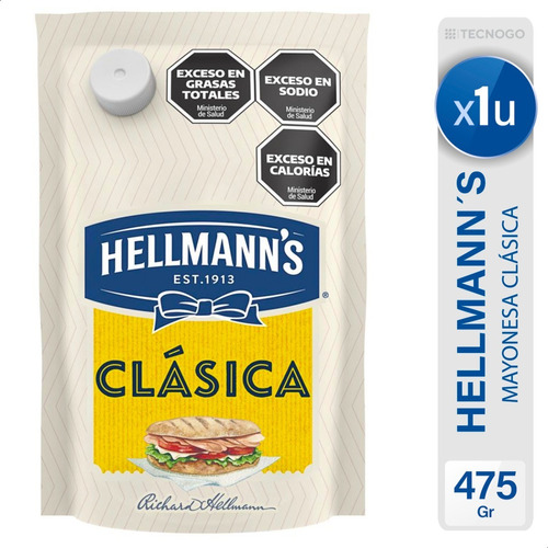 Mayonesa Hellmann's Clasica Sin Tacc Bajo En Calorias