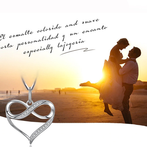 Dije Para Mujer + Cadena Amor En Plata 925 Sellada