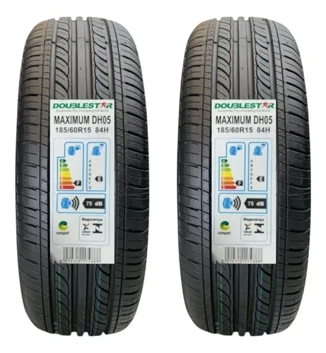 Kit 2 Pneus Radiais Doublestar Maximum DH05 185/60R15 Aro 15
