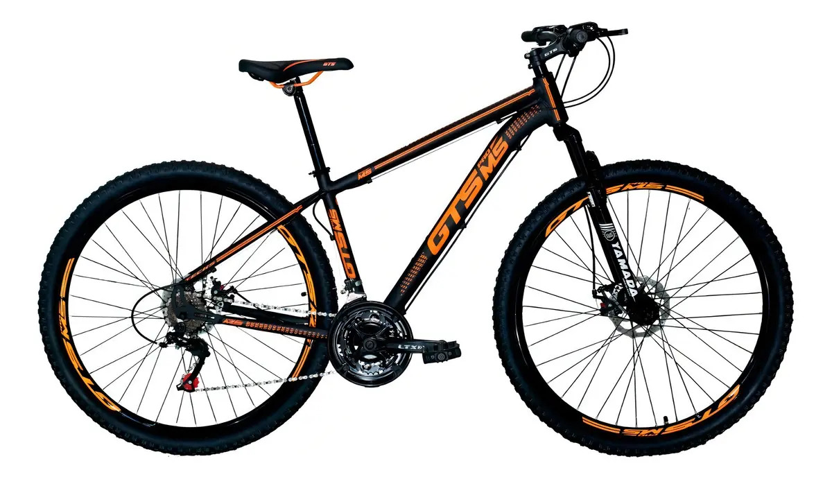Bicicleta Gts Pro M5 Techs Alumínio Aro 29 21v Freio À Disco Cor Preto E Verde Tamanho Do Quadro 19