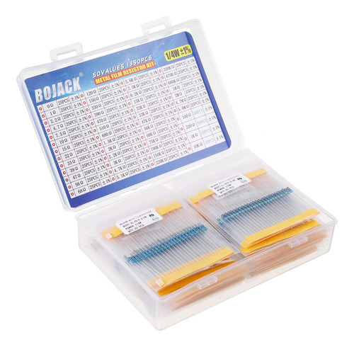 Bojack 50 Valores 1350 Piezas Kit De Resistencias 0 Ohm-5...