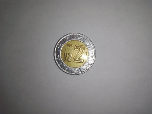 Moneda De $2 Nuevos Pesos Con Acuñación De 1892 